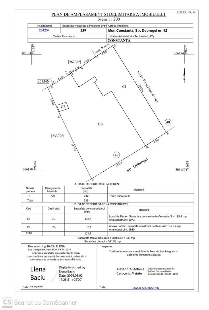 Teren 339 mp, orientare Sud | Deschidere 17,69 m | Str Dobrogei nr. 42 - Poză 8