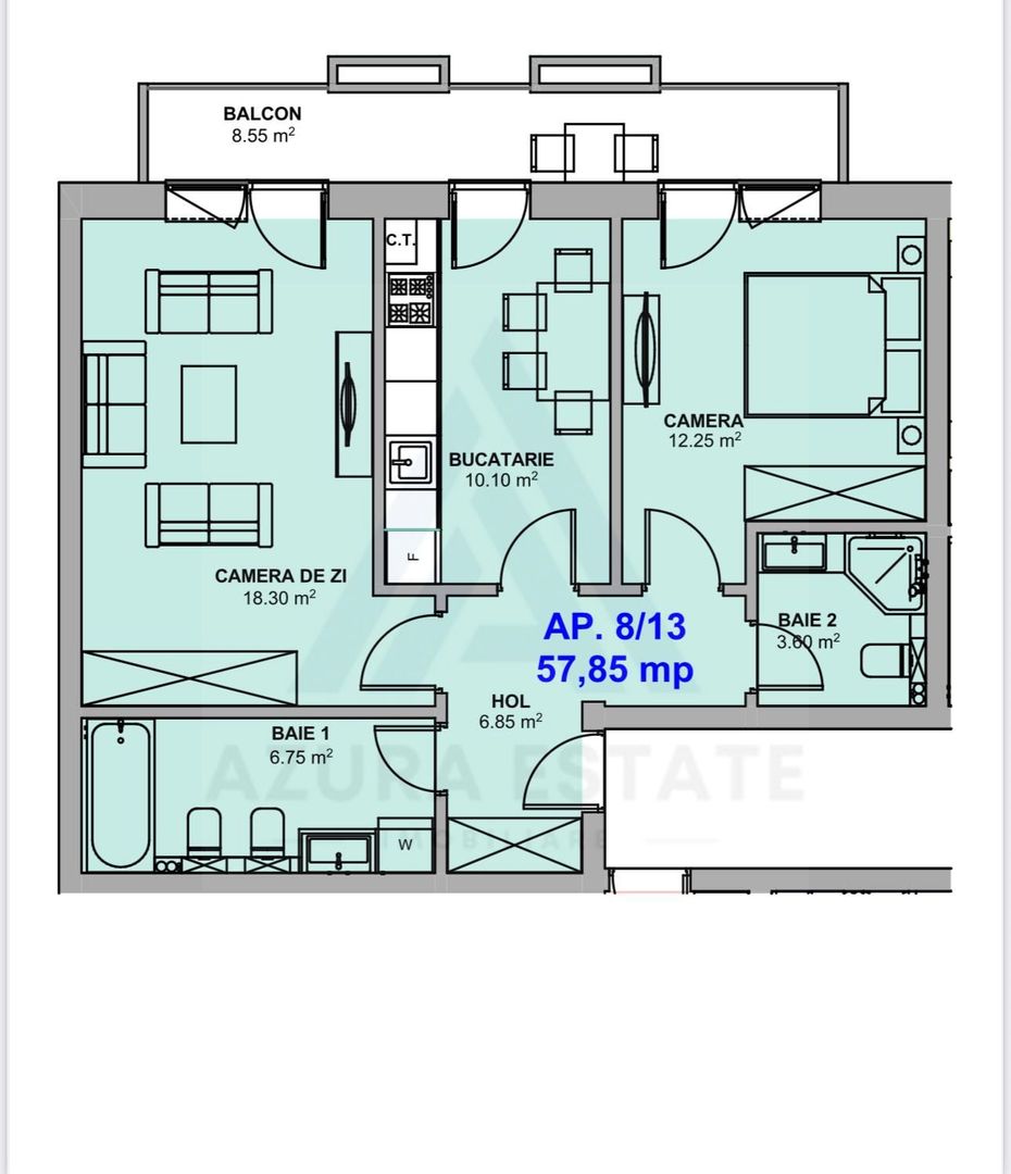 Apartament finisat modern 3 camere loggie si parcare pe Doamna Stanca - Poză 2