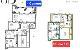 VANZARE PACHET APARTAMENT 4 CAMERE + 2 STUDIOURI 275MP ULTRACENTRAL UNIVERSITATE - Poză 20