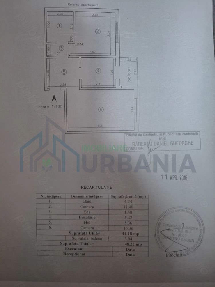 Apartament 2 camere de vanzare, Iasi, Dacia, str. Tabacului nr. 51, bl. Y6, ap. 9 - Poză 3