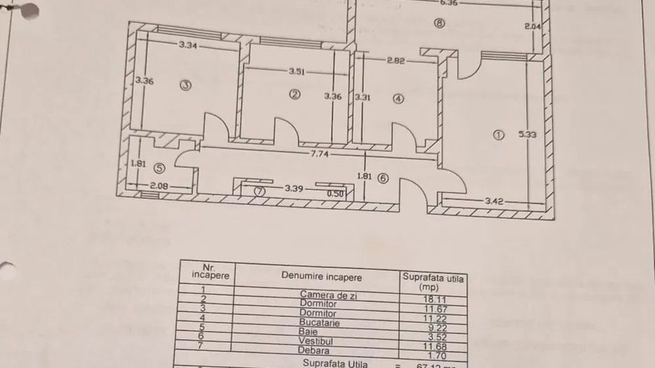 Apartamet 3 camere de vanzare Gorjului - Poză 8