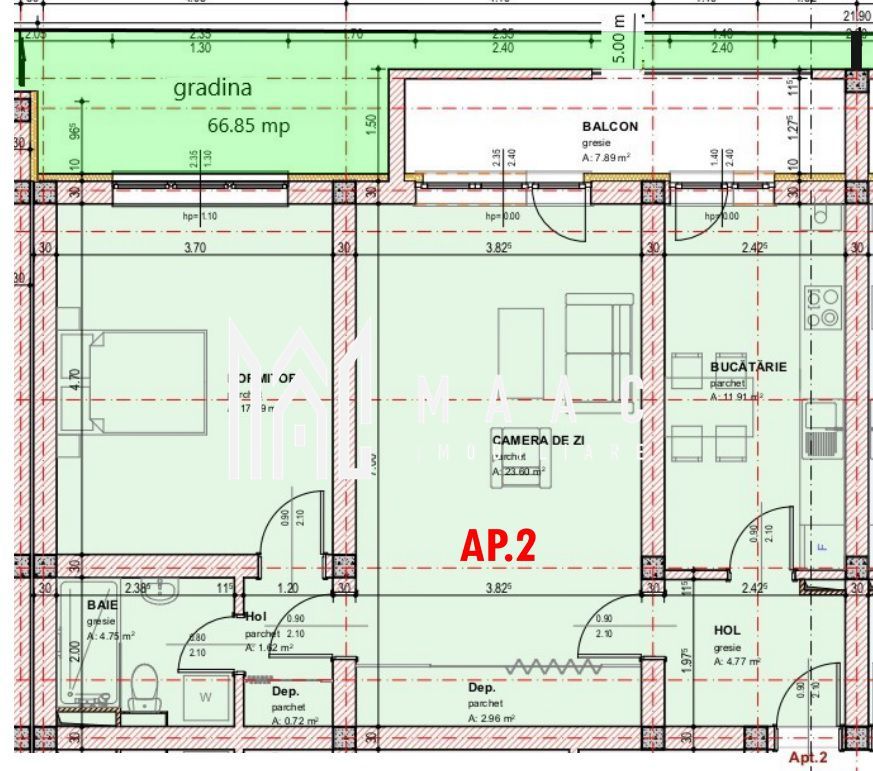Apartament 2 camere | Semidecomandat | Zona Brana - Poză 1