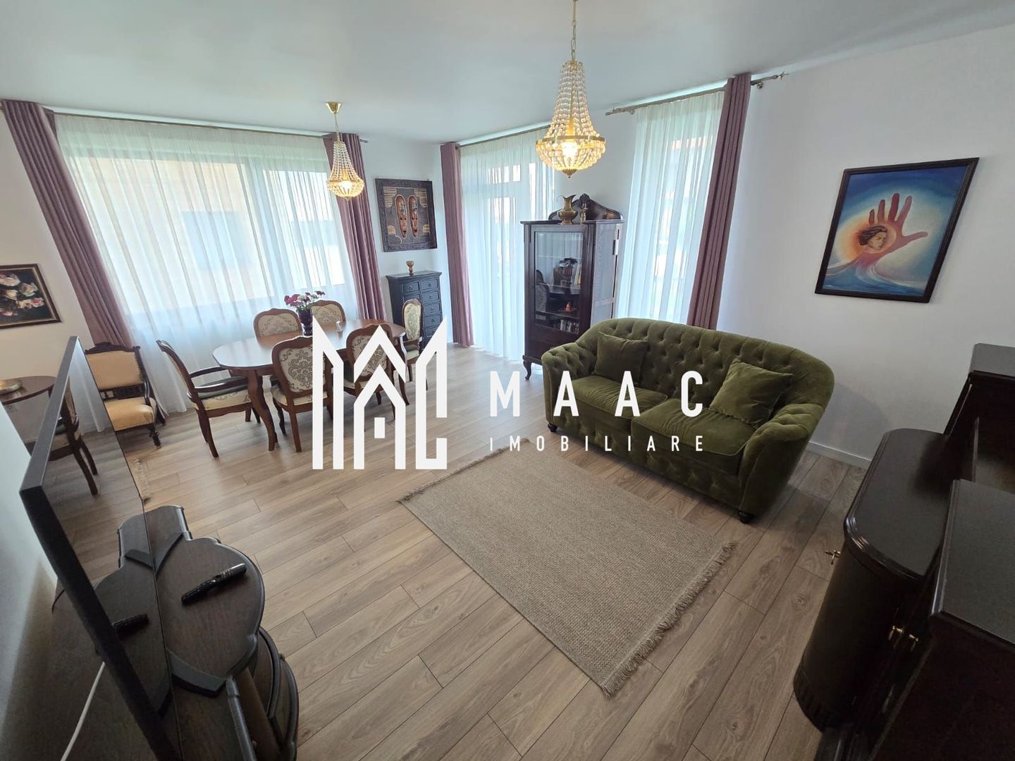Apartament superb 3 camere 2 bai 2 balcoane Selimbar Lidl - Poză 4