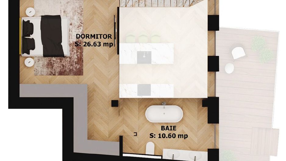 Apartament nou, 2 camere, 248 000 Euro. Comision 0. - Poză 2