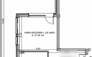 Apartament 3 camere si terasa de 58 mp cu vedere spre padure, Floresti - Schiță 11