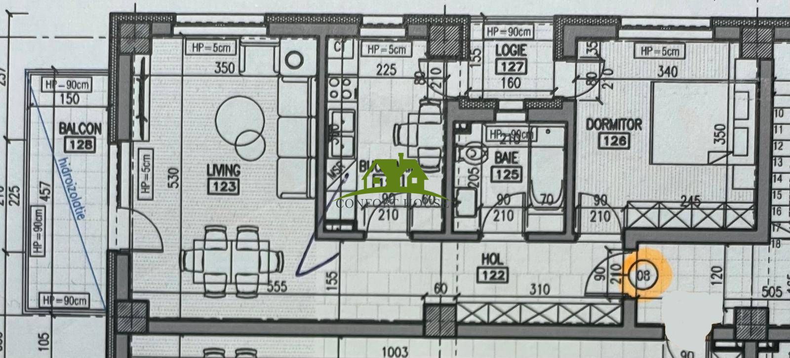 Apartament 2 camere, bloc nou, P+3, Ap.08, Et. 1, Bl.2 - CP2440199 - Poză 6
