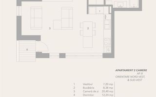 Apartament 2 camere, lift, boxe, garaj, INTABULAT - Sibiu - Schiță 7