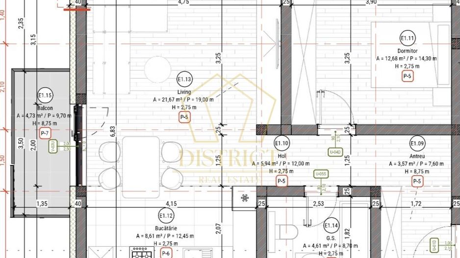 Apartamente cu 2 camere si gradina proprie de 45 mp, finalizate in Urseni. - Schiță 13