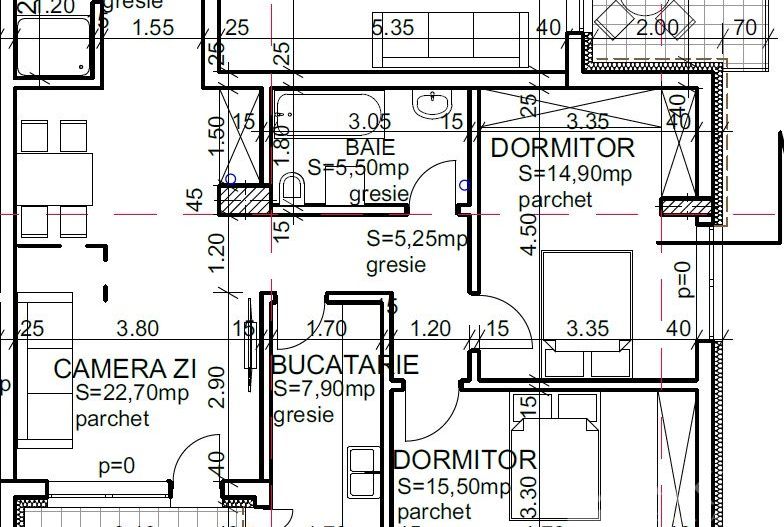 Apartamente cu 3 Camere in Andrei Muresanu – Calitate Premium - Schiță 13