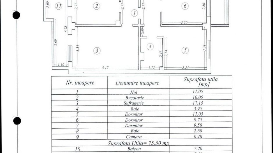 Apartament 4 camere 90 mp loc parcare centrala termica Inel 2 - Schiță 23