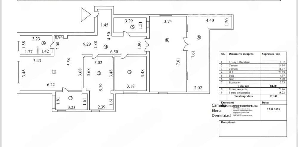 Penthouse 3 camere | 113m2 | Sisești-lac Grivița - Poză 21