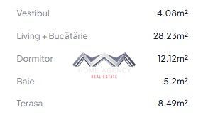 Apartament 2 camere Otopeni | parter înalt + terasă | include parcare - Schiță 12
