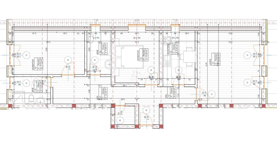 Lift. 2 terase 17 mp. 2 bai. 2 locuri de parcare. Decomandat. - Poză 11