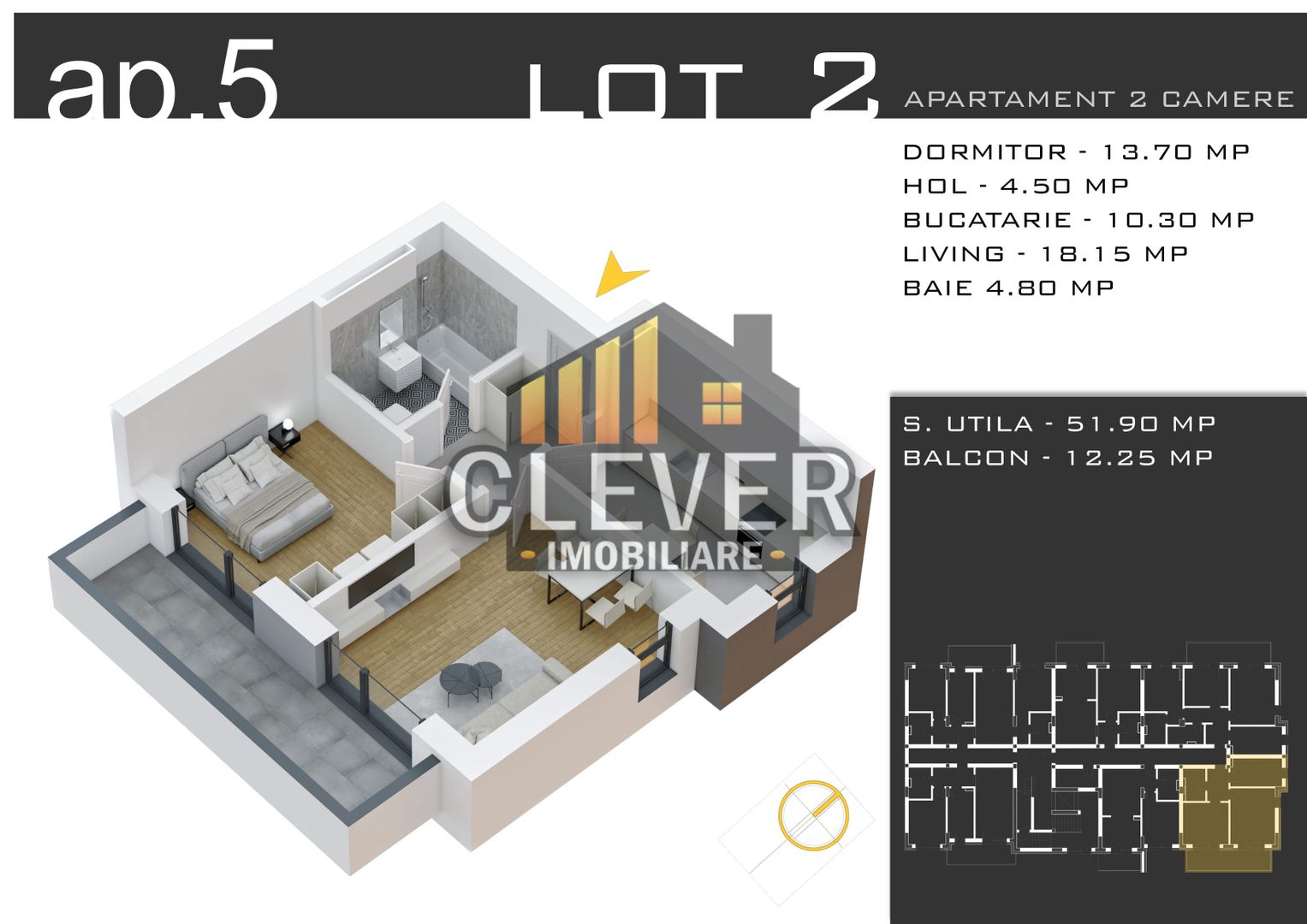 Apartament 2 camere decomandat Th.Pallady Parcare Bonus - Poză 6