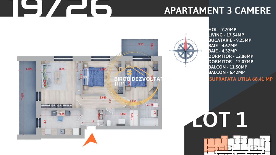 Ansamblu modern Decomandat Parcare bonus Titan pallady ikea Parc stb - Poză 2