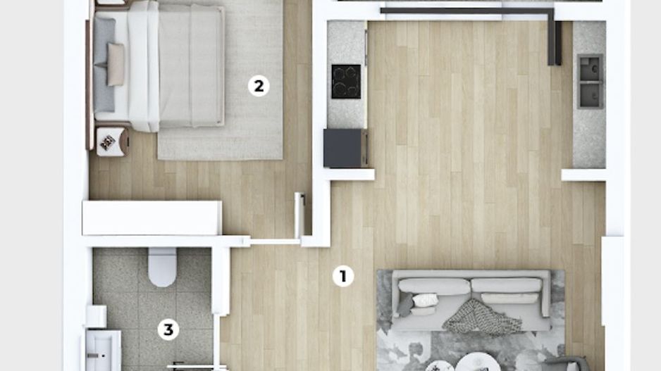 2 camere aproape metrou Berceni, preț promo, complex deosebit - Poză 12