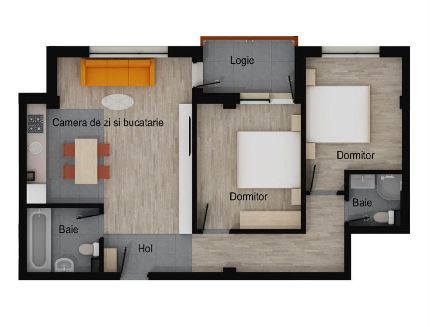 Apartament 3 camere, 2 bai, balcon, etaj intermediar, parcare - Poză 16