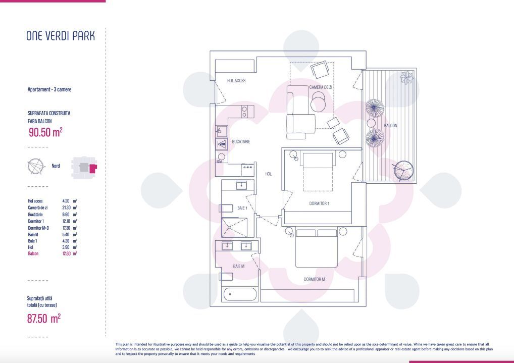 Vanzare 3 camere | One Verdi Park | Lux Urban - Schiță 10