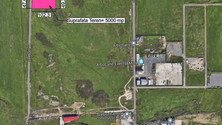 Teren logistic de vânzare 5.000 mp – acces Centura Arad | PUZ aprobat - Poză 4