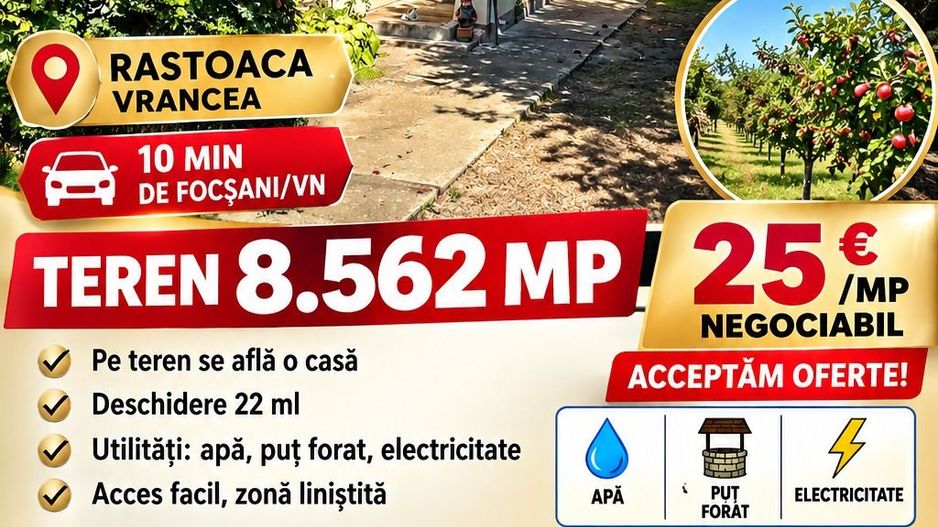 🏡 IMOBIL CU POTENȚIAL – RĂSTOACA, VRANCEA 🌿 - Poză 1