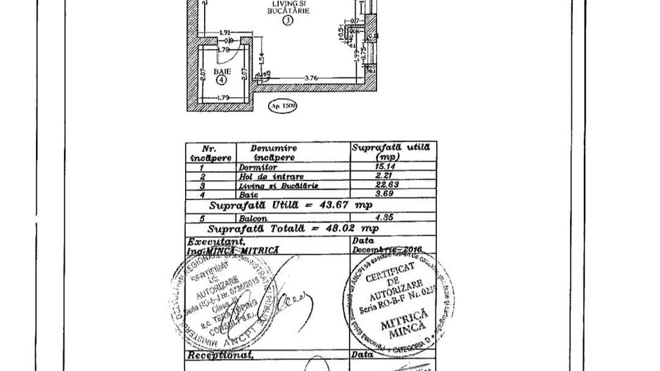 2 Camere Modern Grozavesti Imobil Nou Centrala Proprie Metrou - Schiță 13