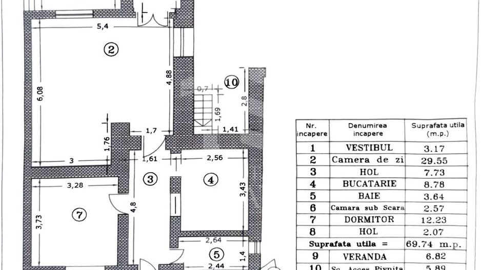 Casă Individuală | 6 Camere | Garaj | Sector 6 Califarului nr.32 - Schiță 24
