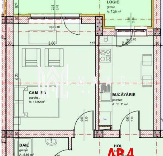 Apartament 1 camera | Decomandat | Zona Brana - Poză 1