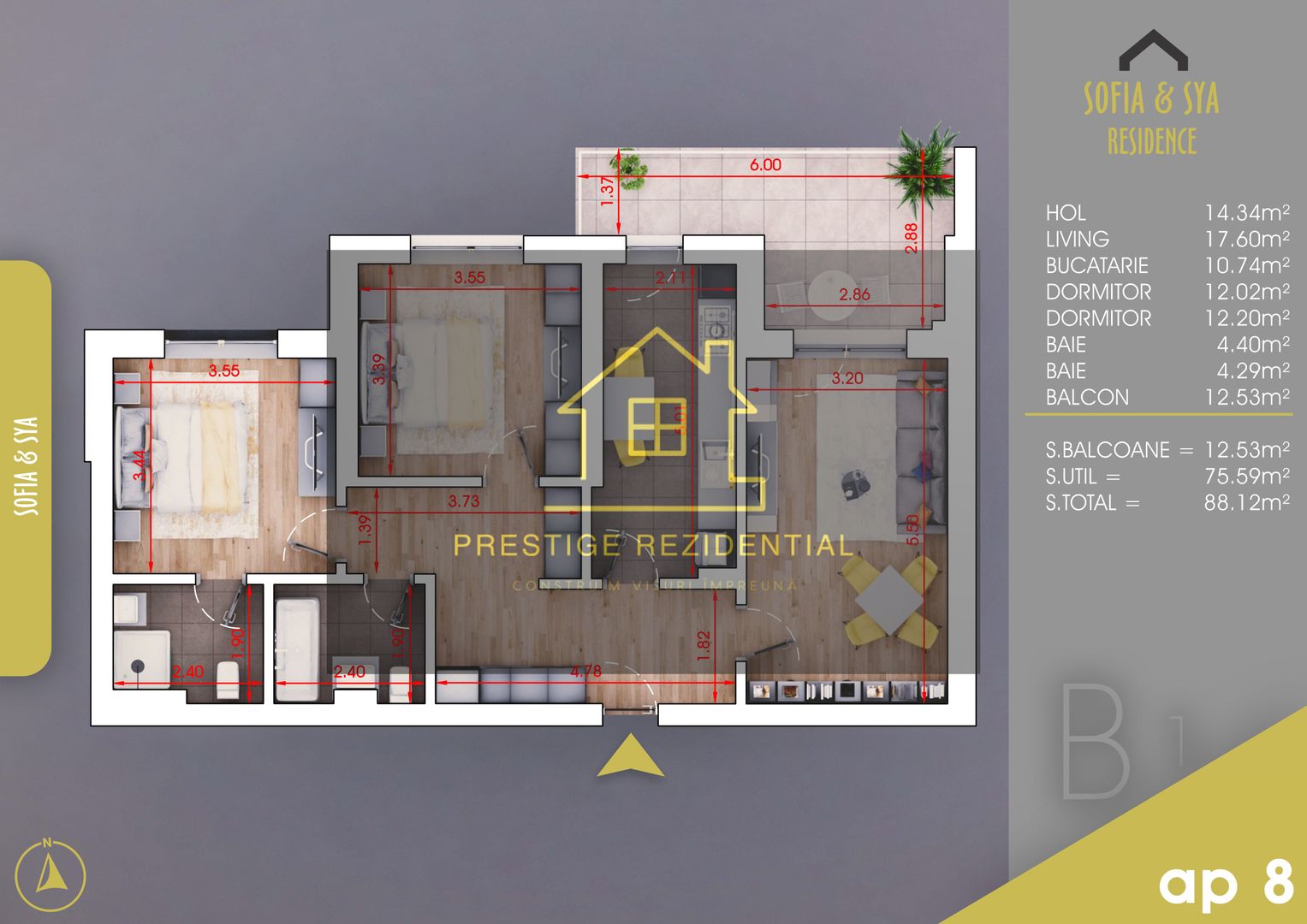 3 Cam, Parcare Inclusa, Titan-Pallady,Metrou N. Teclu - Poză 3