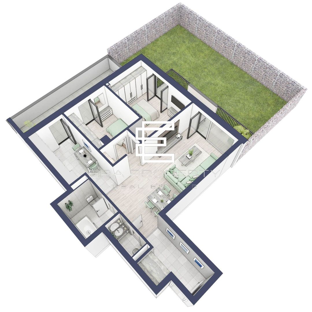 Apartament 3 camere | Design deosebit | Parter cu terasă și grădină |Sibiu - Schiță 14