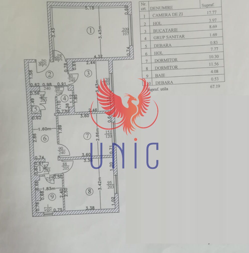 Apartament 3 camere decomandat parter, 1 Mai - Poză 12