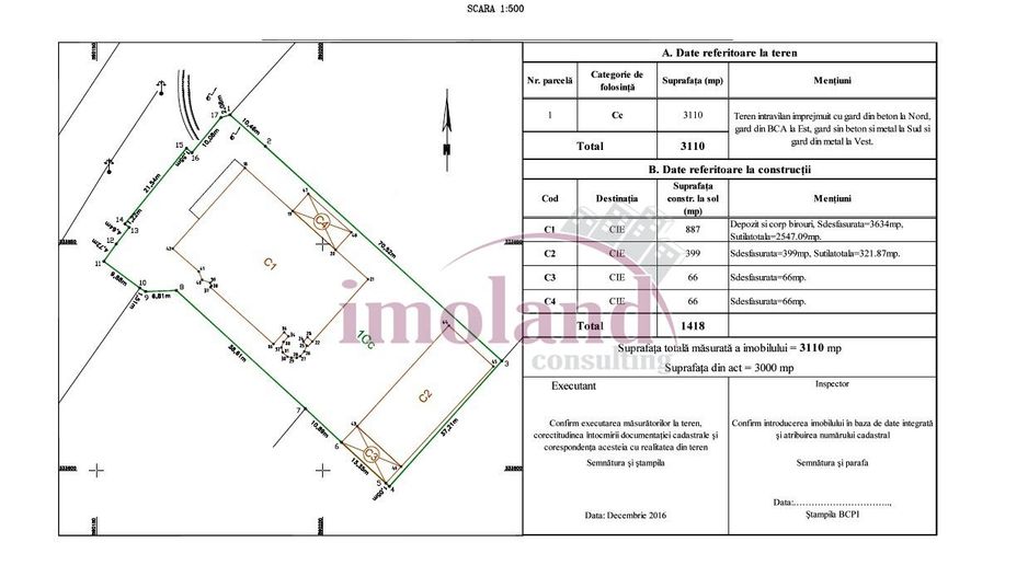 Cladire depozit-hala-birouri | teren 3110 mp - Pipera-OMV - Schiță 12
