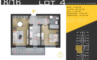 2 camere  Titan Pallady  Metrou Nicolae Teclu - Schiță 10