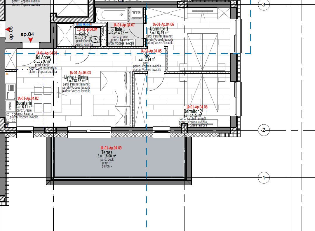 Apartament 3 camere Parcul Dendrologic | Vedere Lacul Chitila - Schiță 3
