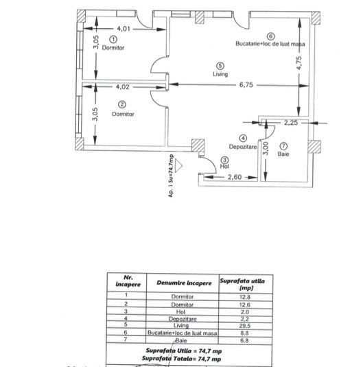 Preț foarte bun apartament la cheie Dâmbul Rotund - Schiță 11