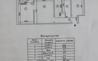 Etaj 1/Apartament 3Camere 52mp/Loc de parcare/Zona Mircea cel Batran - Poză 8