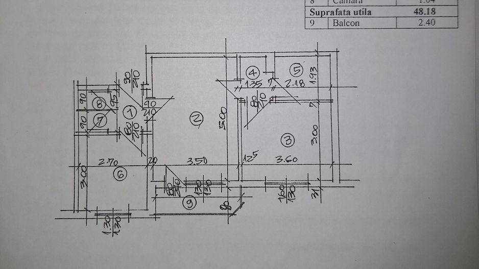 APARTAMENT 2 CAMERE | ZONA MOȘILOR | BLOC REABILITAT TERMIC | - Schiță 12