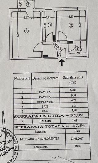 Apartament 2 camere renovat, bloc reabilitat, Parc Drumul Taberei - Schiță 12