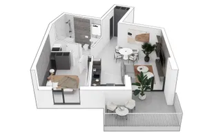 Apartament 2 camere, 52,65 mp + terasa 10,9 mp | Sunbelt Mehala | Comision 0 - Poză 22