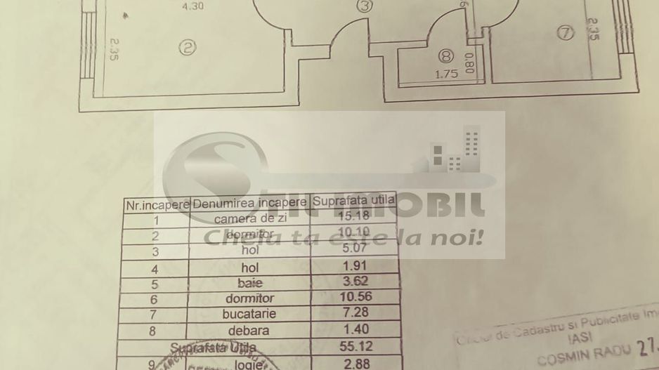 Ap 3 camere, decomandat - Podul de Piatra - 107.000 Euro - Poză 8