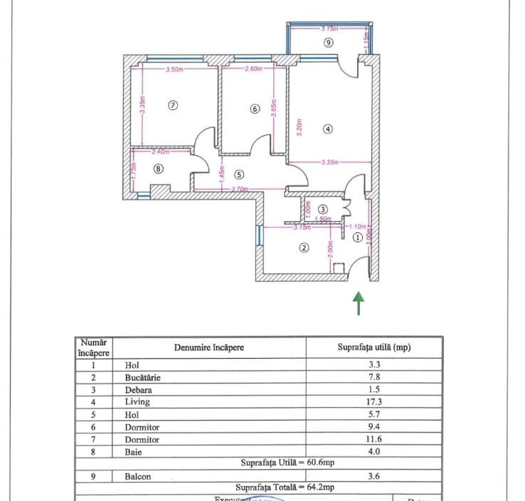 Apartament 3 camere de vanzare  Gorjului - Poză 15