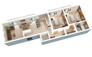 Apartament etaj 1 cu 78 mp utili 3 camere 2 bai 2 balcoane  Dna Stanca - Poză 10