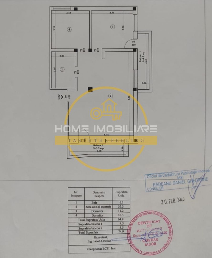 Apartament 3 camere SD , 75 mp, mobilat + 1 loc. de parcare, Lunca Cetățuii - Poză 20