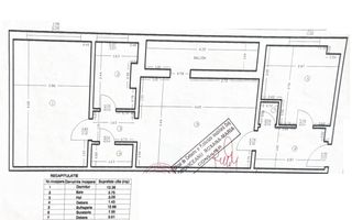 Apartament 2 camere semidecomandate transformat in 3 et 3/4 Brazda - Schiță 9