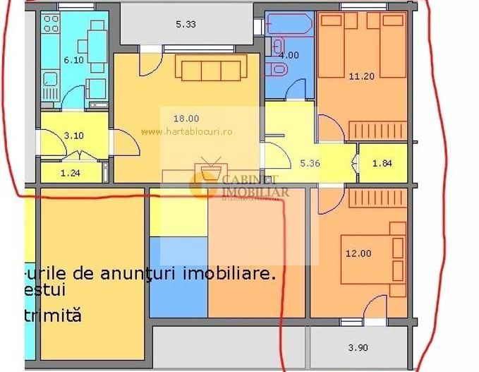 3 Camere-63MP | Reabilitat | Credit | 2 Balcoane | Metrou Lujer - 1min - Schiță 15