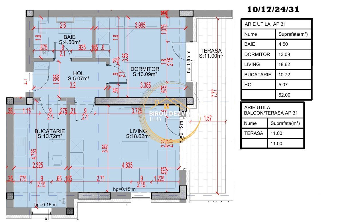 Decomandat Parcare Bonus Ansamblu modern Pallady Parc Metrou STB 330 - Schiță 10