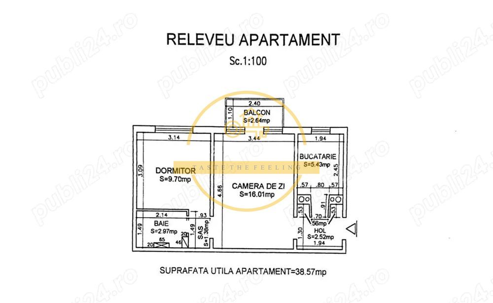 Apartament 2 camere, 40 mp, Aleea Pacurari - Poză 9