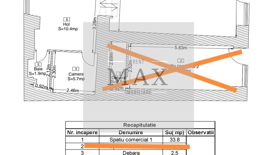 Spațiu Comercial de Închiriat|Ultracentral Cluj | 60 mp | 0% Comision - Poză 3