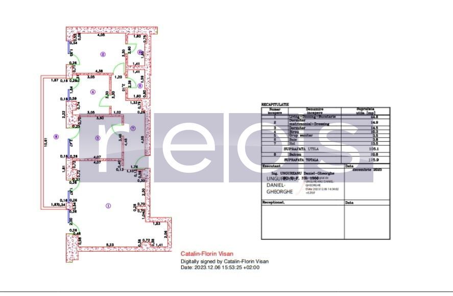 VANZARE APARTAMENT 105MP | CORTINA | 3CAMERE | NEMOBILAT | TERASA 26MP - Schiță 17