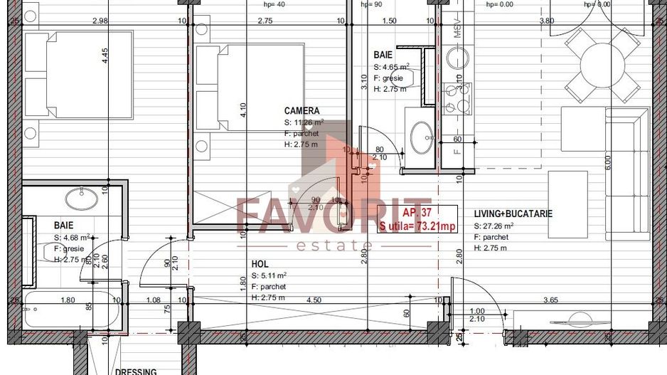 Langa ESO. 73 mp. Bloc nou cu lift. - Schiță 10