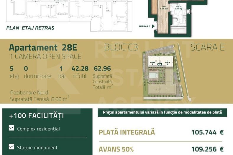 Vânzare, apartament, o cameră, zona Torontalului, Timișoara - Poză 8